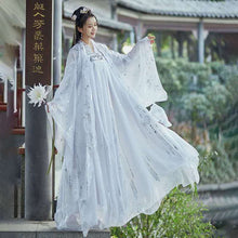 Load image into Gallery viewer, Large Plus Size Female Hanfu Chinese Princess Dress Women Fantasia Kimono Cardigan and Dress Carnival Costume Outfit for Lady