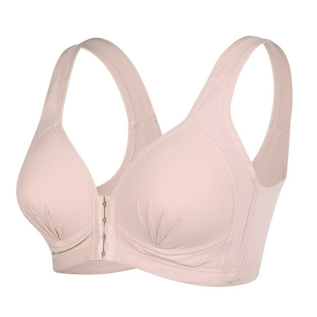 Large Size Bras For Women Push Up Bra Sexy Underwears Brassiere Wireless Bralette Front Buckle Anti-sag Bra Brasieres para mujer