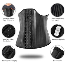 Load image into Gallery viewer, Latex Waist Trainer Corset Slimming Sheath Flat Belly Shapewear Women Body Shaper Modeling Strap Reductive Girdle 25 Steel Bones