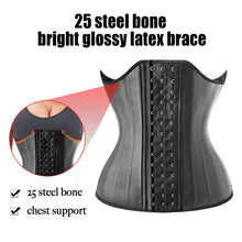 Load image into Gallery viewer, Latex Waist Trainer Corset Slimming Sheath Flat Belly Shapewear Women Body Shaper Modeling Strap Reductive Girdle 25 Steel Bones