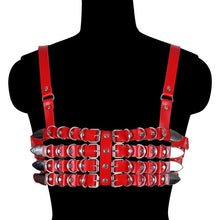 Load image into Gallery viewer, Learther Underwear Tops Cage Bra Pastel Gothic Bondage Body Harness Cage Goth Sexy Lingerie Bra Fetish Body Harness Belt Rave