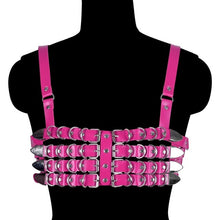 Load image into Gallery viewer, Learther Underwear Tops Cage Bra Pastel Gothic Bondage Body Harness Cage Goth Sexy Lingerie Bra Fetish Body Harness Belt Rave