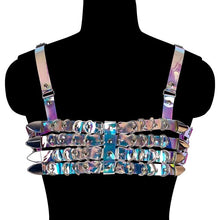 Load image into Gallery viewer, Learther Underwear Tops Cage Bra Pastel Gothic Bondage Body Harness Cage Goth Sexy Lingerie Bra Fetish Body Harness Belt Rave