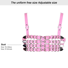 Load image into Gallery viewer, Learther Underwear Tops Cage Bra Pastel Gothic Bondage Body Harness Cage Goth Sexy Lingerie Bra Fetish Body Harness Belt Rave