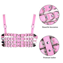 Load image into Gallery viewer, Learther Underwear Tops Cage Bra Pastel Gothic Bondage Body Harness Cage Goth Sexy Lingerie Bra Fetish Body Harness Belt Rave