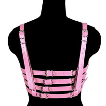 Load image into Gallery viewer, Learther Underwear Tops Cage Bra Pastel Gothic Bondage Body Harness Cage Goth Sexy Lingerie Bra Fetish Body Harness Belt Rave