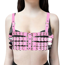 Load image into Gallery viewer, Learther Underwear Tops Cage Bra Pastel Gothic Bondage Body Harness Cage Goth Sexy Lingerie Bra Fetish Body Harness Belt Rave