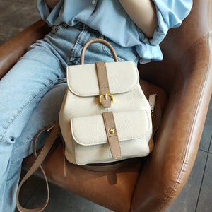 Leather Backpack Women&#39;s Bags 2022 New Trend Soft Leather Top Layer Leather Casual All-match Pure Leather Bag Small Backpack