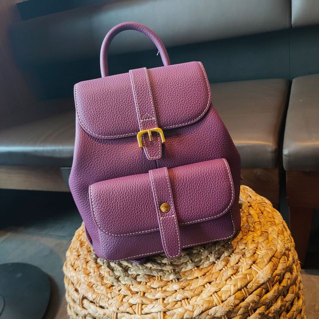 Leather Backpack Women's Bags 2022 New Trend Soft Leather Top Layer Leather Casual All-match Pure Leather Bag Small Backpack