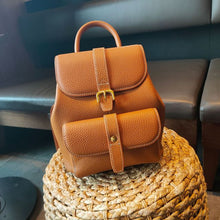 Load image into Gallery viewer, Leather Backpack Women&#39;s Bags 2022 New Trend Soft Leather Top Layer Leather Casual All-match Pure Leather Bag Small Backpack