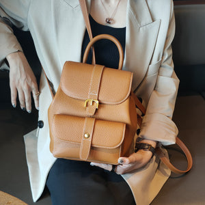 Leather Backpack Women&#39;s Bags 2022 New Trend Soft Leather Top Layer Leather Casual All-match Pure Leather Bag Small Backpack