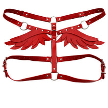 Load image into Gallery viewer, Leather Harness Bdsm Bondage Angel Wing Sexy Garter Erotic Waist Punk Goth Women&#39;s Lingerie Costumes Suspender Harness