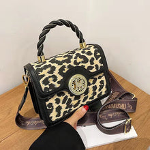 Load image into Gallery viewer, Leopard print small bag ladies new trend fashion one-shoulder diagonal autumn and winter portable small square bag