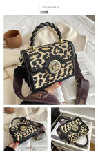 Load image into Gallery viewer, Leopard print small bag ladies new trend fashion one-shoulder diagonal autumn and winter portable small square bag