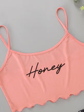 Load image into Gallery viewer, Letter Print Sling Top Leopard Shorts Homewear Set Sleeveless Trim Sexy Pyjamas Lace Pijama Suit Sleepwear Women Sexy Nighties