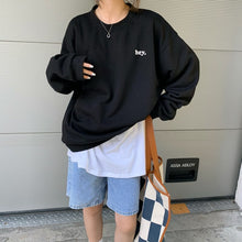 Load image into Gallery viewer, Letter Printing Round Neck Batwing Sleeve Women Hoodie Solid Loose Long Sleeved Sweater 2022 Spring New Street Style Pullover