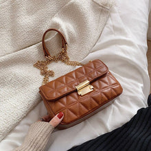 Load image into Gallery viewer, Lingge Small PU Leather Flap Crossbody Bags for Women 2022 Hit Women&#39;s Luxury Branded Trending Chain Shoulder Handbags