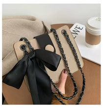 Load image into Gallery viewer, Lingge chain pequeno quadrado saco na moda bordado thread crossbody estilo ocidental um ombro axila saco