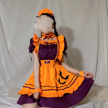 Load image into Gallery viewer, Lolita Plus Size Women Maid Outfit Anime Long Dress Yellow Ruffles Apron Dress Lolita Dresses Cafe Costume Cosplay Costume