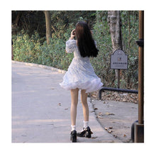 Load image into Gallery viewer, Lolita Puff Sleeve French Yarn Fairy Dress Summer Japanese Soft Girl Bow Tie Waist Princess Dress Cute Dress