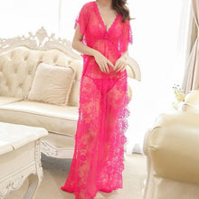Load image into Gallery viewer, Long Lace Sleepwear Women&#39;s Nighty Floral Nightgown Nightrobe Sexy Dress Ladies Gowns Deep V Lingerie Night Dress Women Elegant
