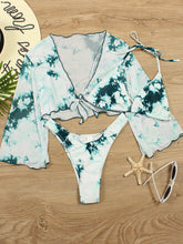 Load image into Gallery viewer, Long Sleeve Mesh Bikini Swimwear Women Three Pieces 2022 Leopard Swimsuit Female Summer Sexy Bathing Suit Brazilian Biquini