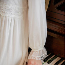 Load image into Gallery viewer, Long White Nightgowns Ladies Vintage Palace Style Lace Nightdress Sexy Women Sleepshirts Elegant Dress Sleepwear Home Clothing