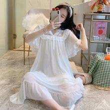 Load image into Gallery viewer, Long White Sleepwear Lace Sexy Women Negligee Vintage Ladies Elegant Japanese Nightgowns Sexy Hot Erotic Homewear Suit Pink