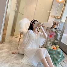 Load image into Gallery viewer, Long White Sleepwear Lace Sexy Women Negligee Vintage Ladies Elegant Japanese Nightgowns Sexy Hot Erotic Homewear Suit Pink
