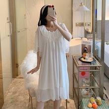 Load image into Gallery viewer, Long White Sleepwear Lace Sexy Women Negligee Vintage Ladies Elegant Japanese Nightgowns Sexy Hot Erotic Homewear Suit Pink