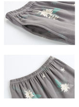 Load image into Gallery viewer, Loungewear Women Crew Neck Pjs Women 100% Cotton Homesuit Homeclothes Fashion Style Printing Short Sleeve Long Pants Pj Set