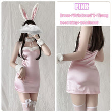 Load image into Gallery viewer, Lovely Christmas Cosplay Costumes Sexy Lingerie Velvet Dress Plush Erotic Costumes Sweet Bunny Girl Kawaii Hollow Out Outfits