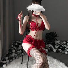 Load image into Gallery viewer, Lovely Maid Uniform Japanese Cosplay Sexy Lingerie Erotic Lace Chiffon Underwear Costumes Servant Classical Outfit for Women