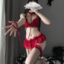 Load image into Gallery viewer, Lovely Maid Uniform Japanese Cosplay Sexy Lingerie Erotic Lace Chiffon Underwear Costumes Servant Classical Outfit for Women