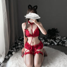 Load image into Gallery viewer, Lovely Maid Uniform Japanese Cosplay Sexy Lingerie Erotic Lace Chiffon Underwear Costumes Servant Classical Outfit for Women