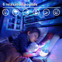 Load image into Gallery viewer, Lucky Stone Ocean Wave Projector Night Light Lamp Bluetooth Music Player Remote Control Colorful Led Projection Nightlight
