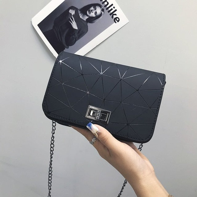 Luxury Brand Fashion Women Shoulder Bags 2020 New Wild Crack Printed Messenger Bag PU Geometric Rhombus Small Square Bag
