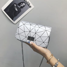 Load image into Gallery viewer, Luxury Brand Fashion Women Shoulder Bags 2020 New Wild Crack Printed Messenger Bag PU Geometric Rhombus Small Square Bag