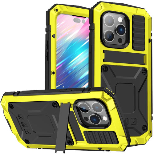 Luxury Rugged Armor 360 Full Phone Case For iPhone 14 Pro Max Plus 13 12 11 Metal Aluminum Shockproof Cover