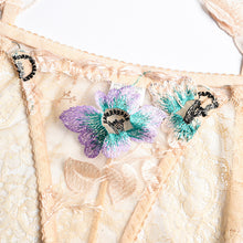 Load image into Gallery viewer, Luxury Women Sexy Lingerie Flower Embroidery Underwear Transparent Bra and Brief Sets Fancy Temptation Erotic Sensual Underwear