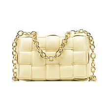Load image into Gallery viewer, Luxury Women&#39;s Shoulder Bags Weave Leather Flap Bag For Women 2020 New Brand Designer Handbags Thick Chain Crossbody Bags Female