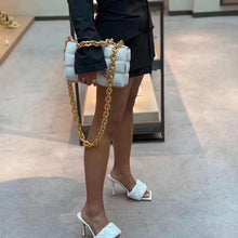 Load image into Gallery viewer, Luxury Women&#39;s Shoulder Bags Weave Leather Flap Bag For Women 2020 New Brand Designer Handbags Thick Chain Crossbody Bags Female