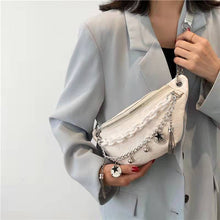 Load image into Gallery viewer, Luxury female bag  Western style waist bag chain solid color one-shoulder messenger female bag