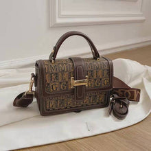 Load image into Gallery viewer, Luxury high design female bag 2022 new retro fashion letter hit color portable small square bag shoulder messenger bag