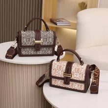 Load image into Gallery viewer, Luxury high design female bag 2022 new retro fashion letter hit color portable small square bag shoulder messenger bag