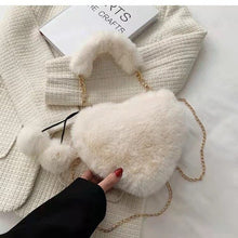 Load image into Gallery viewer, Luxury new plush niche chain shoulder messenger fashion plush bag