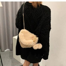 Load image into Gallery viewer, Luxury new plush niche chain shoulder messenger fashion plush bag