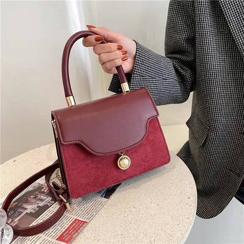 Luxury retro handbags new frosted texture single shoulder messenger fashion portable small square bag handbags