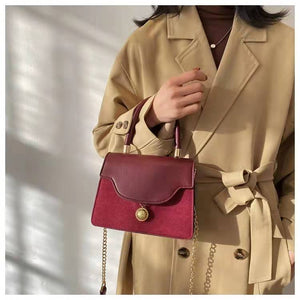 Luxury retro handbags new frosted texture single shoulder messenger fashion portable small square bag handbags
