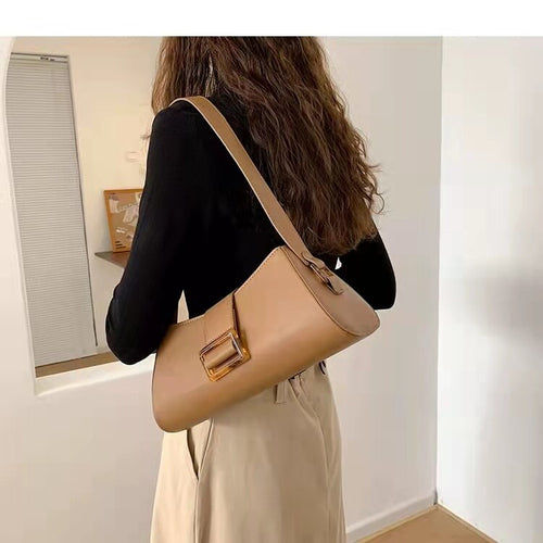 Luxury retro new all-match one-shoulder armpit fashion texture small square bag